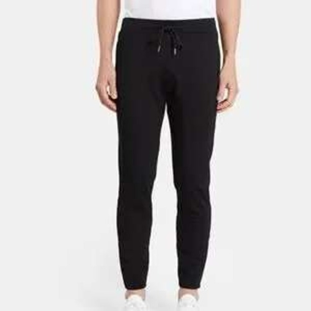 NWT $225 Theory Demir Pants Black Jogger Sweatpants Stretch Tech Knit Men's XXL